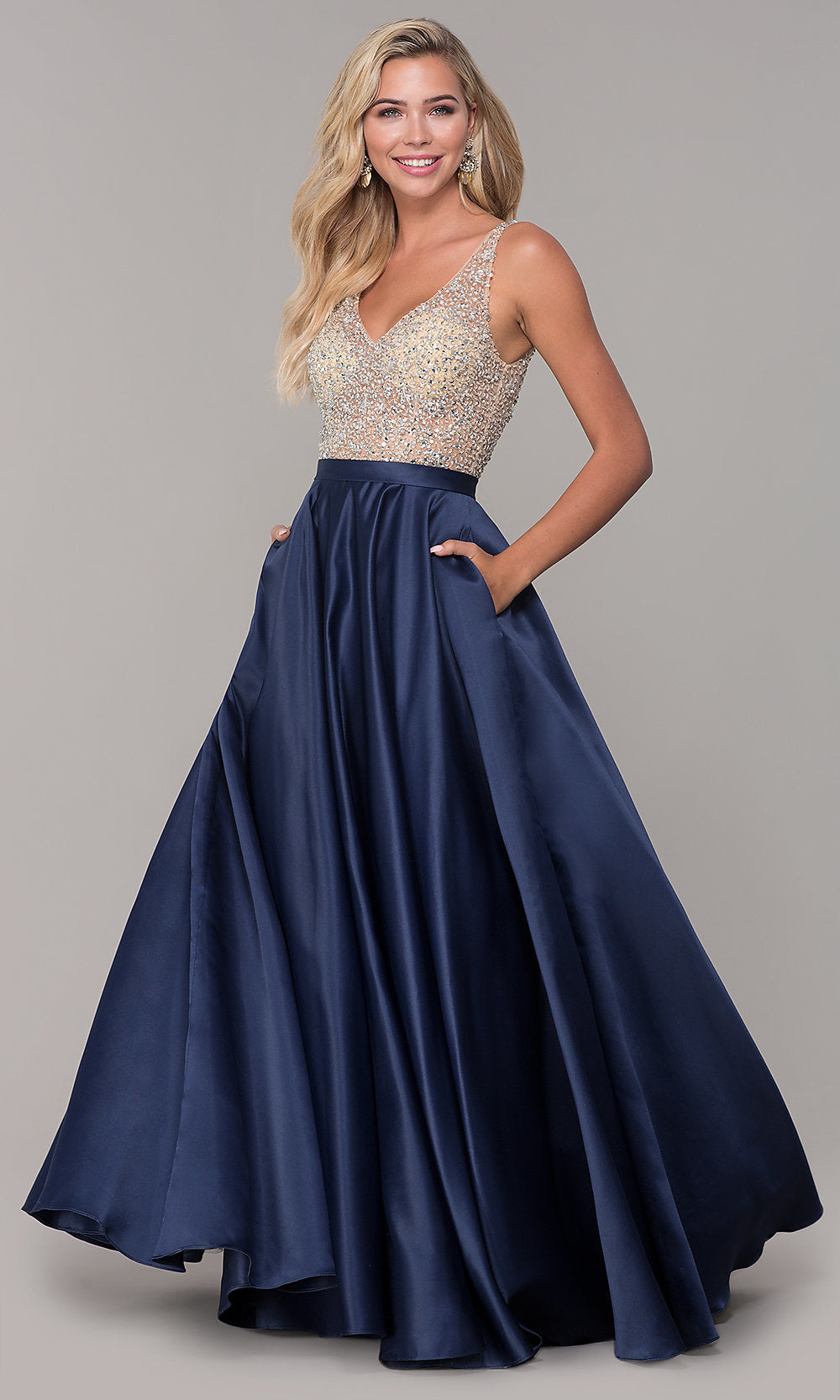 formal dress with pockets